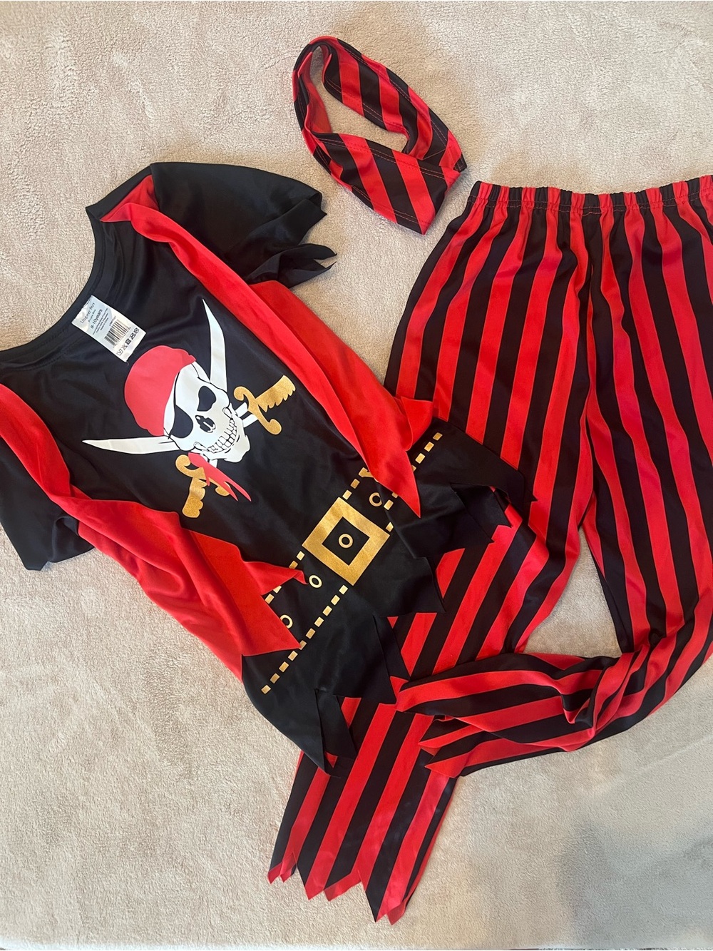 Rubie's Kids Pirate Costume Set - Black & Red Striped